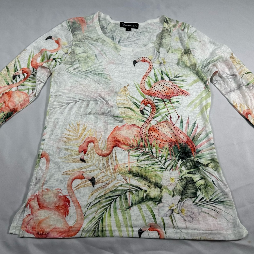 ⭐️5/25⭐️Tropical Flamingo Long Sleeve Top